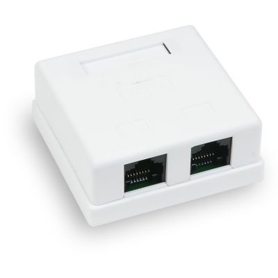 Розетка компьютерная 2хRJ-45 8P-8C 5e